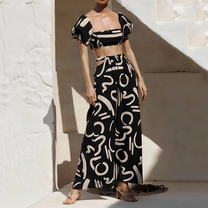 Conjunto Dos Piezas de Verano Negro
