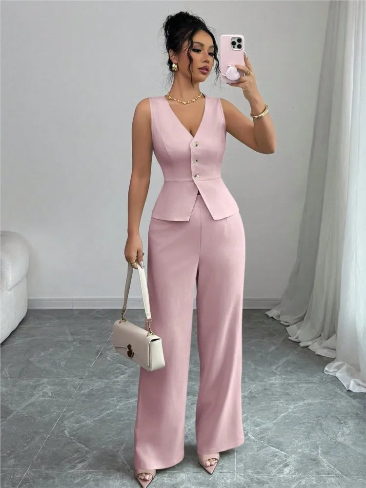 Conjunto Dos Piezas Escote en V de Verano