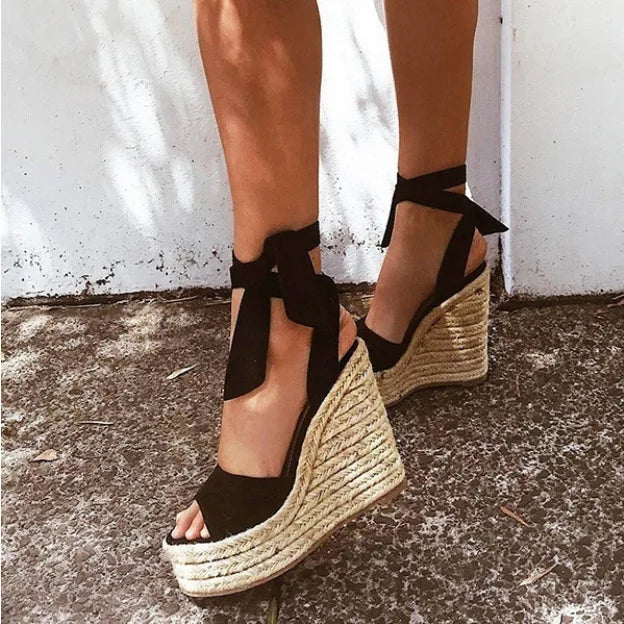 Sandalias con Taco Negro