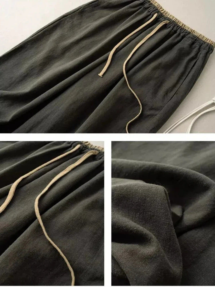 Pantalón de Lino Negro