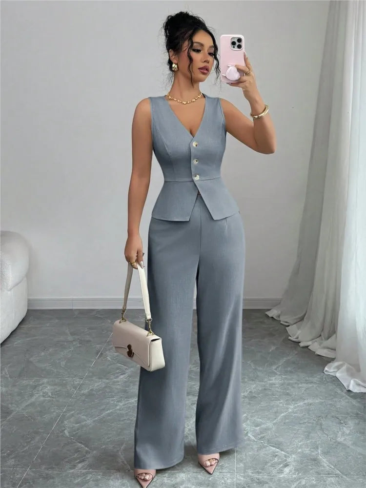 Conjunto Dos Piezas Escote en V de Verano