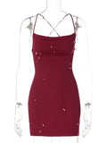 Vestido Corto con Espalda Descubierta